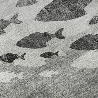 Piper Looms Mayfield Nautical AMF627 Gray Machine Washable Area Rug Swatch Image