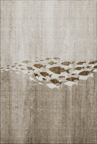 Piper Looms Mayfield Nautical AMF627 Taupe Machine Washable Area Rug main image