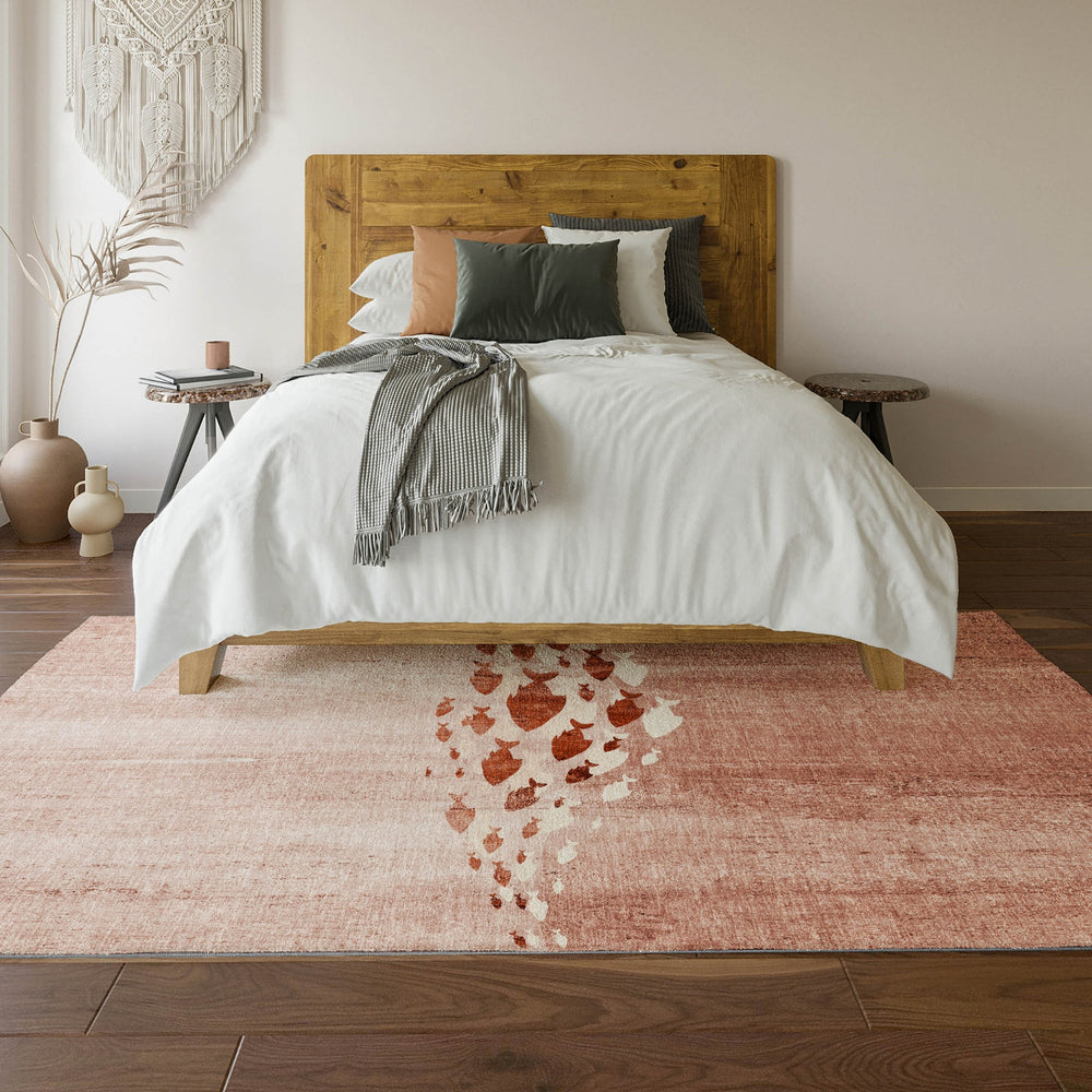 Piper Looms Mayfield Nautical AMF627 Terracotta Machine Washable Area Rug Lifestyle Image Feature