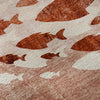 Piper Looms Mayfield Nautical AMF627 Terracotta Machine Washable Area Rug Swatch Image