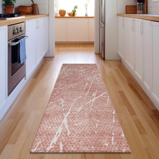Piper Looms Mayfield Lines AMF628 Blush Machine Washable Area Rug Runner Lifestyle Image Feature