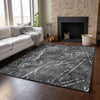 Piper Looms Mayfield Lines AMF628 Charcoal Machine Washable Area Rug Lifestyle Image Feature