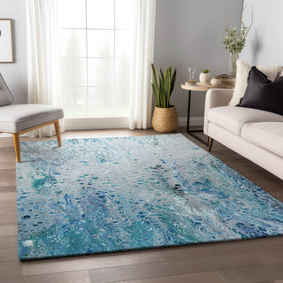Piper Looms Mayfield Abstract AMF63 Shoreline Machine Washable Area Rug Lifestyle Image Feature