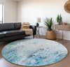 Piper Looms Mayfield Abstract AMF63 Shoreline Machine Washable Area Rug Round Lifestyle Image Feature