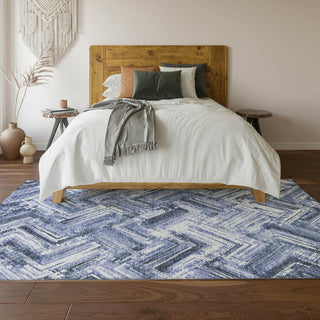 Piper Looms Mayfield Modern AMF630 Blue Machine Washable Area Rug Lifestyle Image Feature