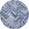 Piper Looms Mayfield Modern AMF630 Blue Machine Washable Area Rug Round Main Image