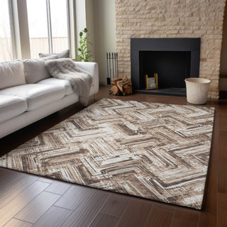 Piper Looms Mayfield Modern AMF630 Brown Machine Washable Area Rug Lifestyle Image Feature