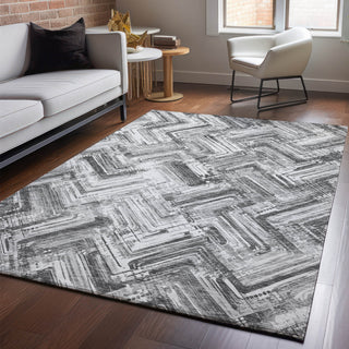 Piper Looms Mayfield Modern AMF630 Gray Machine Washable Area Rug Lifestyle Image Feature