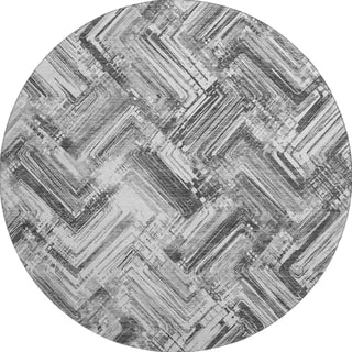 Piper Looms Mayfield Modern AMF630 Gray Machine Washable Area Rug Round Main Image