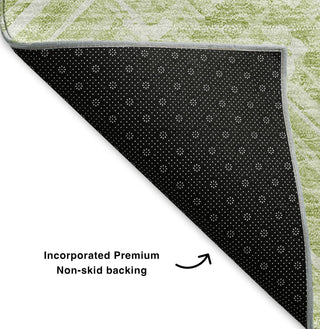Piper Looms Mayfield Modern AMF630 Green Machine Washable Area Rug Backing Image