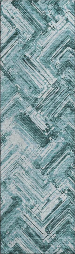 Piper Looms Mayfield Modern AMF630 Teal Machine Washable Area Rug Runner Main Image
