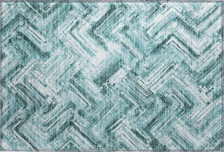 Piper Looms Mayfield Modern AMF630 Teal Machine Washable Area Rug Scatter Main Image