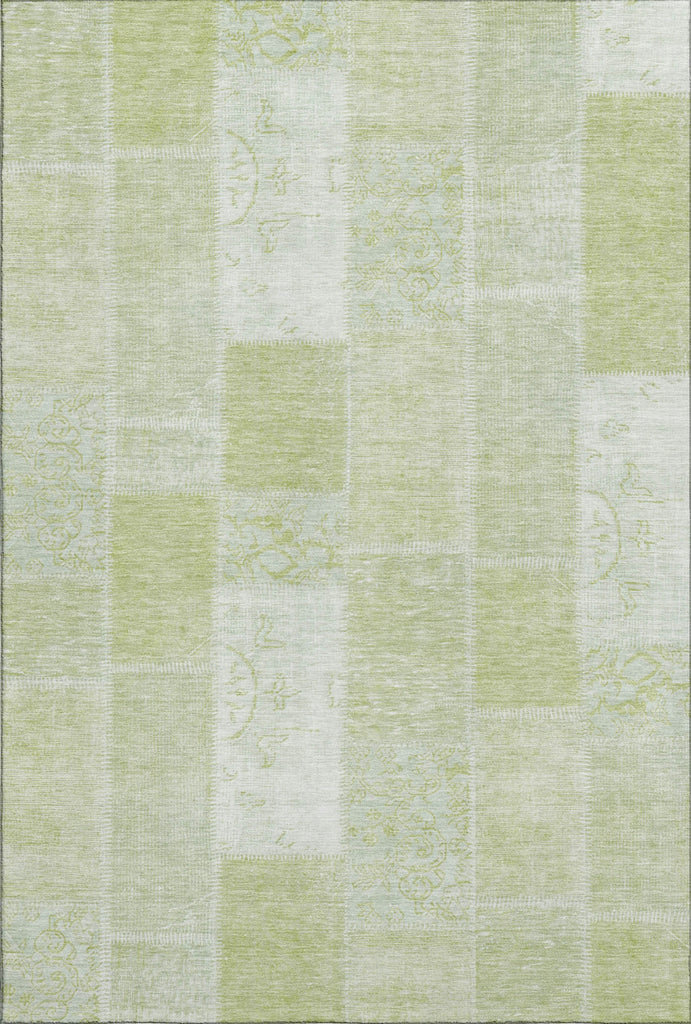 Piper Looms Mayfield Patchwork AMF631 Aloe Machine Washable Area Rug main image