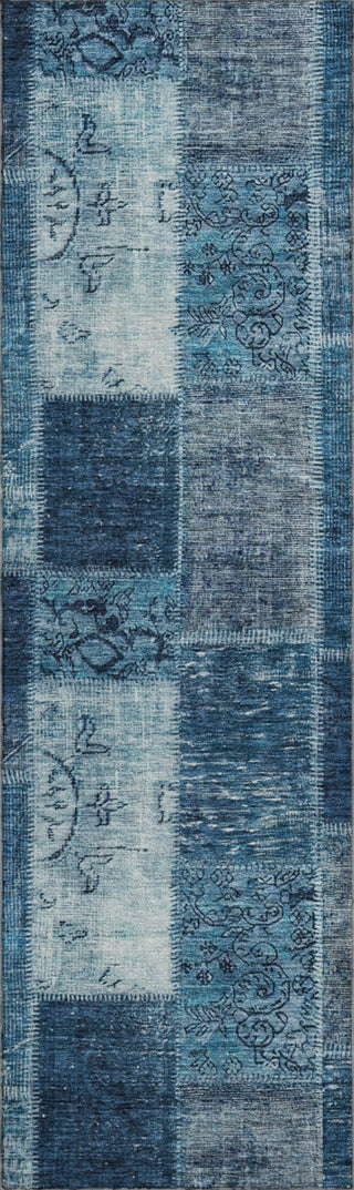 Piper Looms Mayfield Patchwork AMF631 Blue Machine Washable Area Rug Runner Main Image