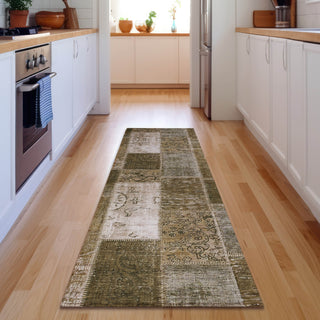 Piper Looms Mayfield Patchwork AMF631 Brown Machine Washable Area Rug Runner Lifestyle Image Feature