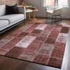 Piper Looms Mayfield Patchwork AMF631 Burgundy Machine Washable Area Rug Lifestyle Image Feature