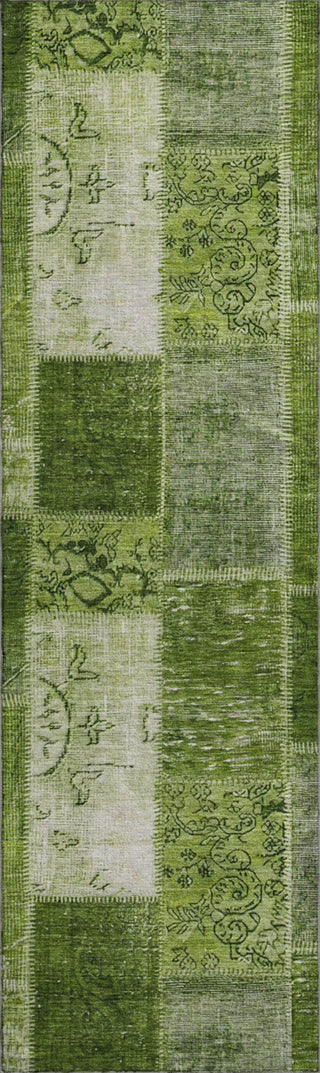 Piper Looms Mayfield Patchwork AMF631 Olive Machine Washable Area Rug Runner Main Image