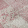 Piper Looms Mayfield Patchwork AMF631 Pink Machine Washable Area Rug Swatch Image