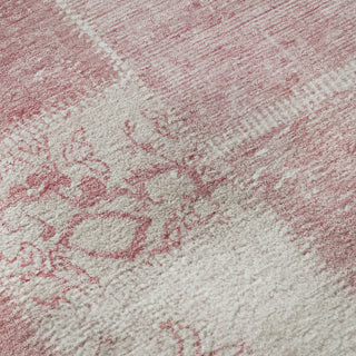 Piper Looms Mayfield Patchwork AMF631 Pink Machine Washable Area Rug Swatch Image