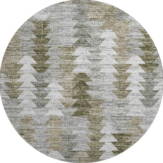 Piper Looms Mayfield Modern AMF632 Brown Machine Washable Area Rug Round Main Image