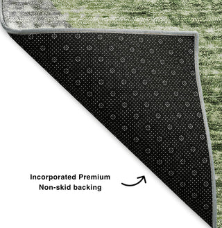 Piper Looms Mayfield Modern AMF632 Green Machine Washable Area Rug Backing Image