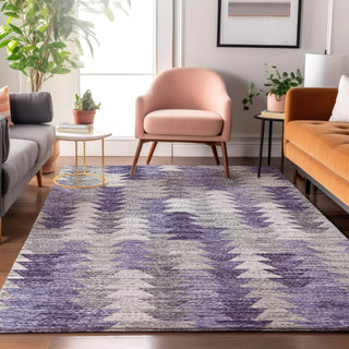 Piper Looms Mayfield Modern AMF632 Purple Machine Washable Area Rug Lifestyle Image Feature