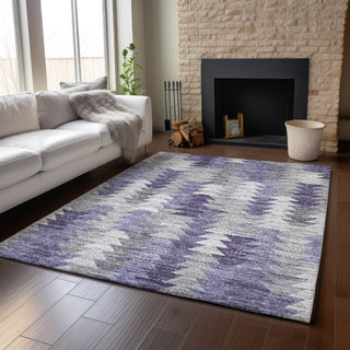 Piper Looms Mayfield Modern AMF632 Purple Machine Washable Area Rug Lifestyle Image Feature