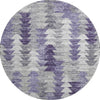 Piper Looms Mayfield Modern AMF632 Purple Machine Washable Area Rug Round Main Image