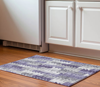 Piper Looms Mayfield Modern AMF632 Purple Machine Washable Area Rug Scatter Lifestyle Image Feature