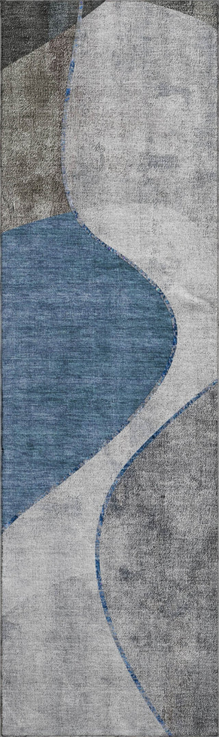Piper Looms Mayfield Art Deco AMF633 Blue Machine Washable Area Rug Runner Main Image