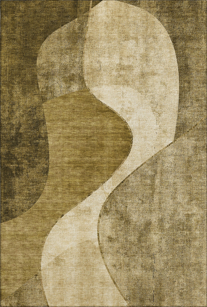 Piper Looms Mayfield Art Deco AMF633 Brown Machine Washable Area Rug main image