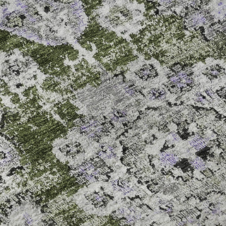 Piper Looms Mayfield Floral AMF634 Olive Machine Washable Area Rug Swatch Image