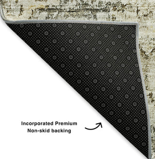 Piper Looms Mayfield Floral AMF634 Taupe Machine Washable Area Rug Backing Image