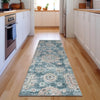 Piper Looms Mayfield Floral AMF634 Teal Machine Washable Area Rug Runner Lifestyle Image Feature