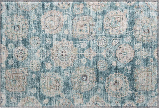 Piper Looms Mayfield Floral AMF634 Teal Machine Washable Area Rug Scatter Main Image