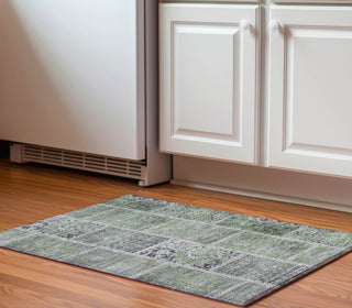 Piper Looms Mayfield Patchwork AMF635 Green Machine Washable Area Rug Scatter Lifestyle Image Feature