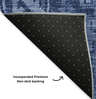 Piper Looms Mayfield Patchwork AMF635 Navy Machine Washable Area Rug Backing Image