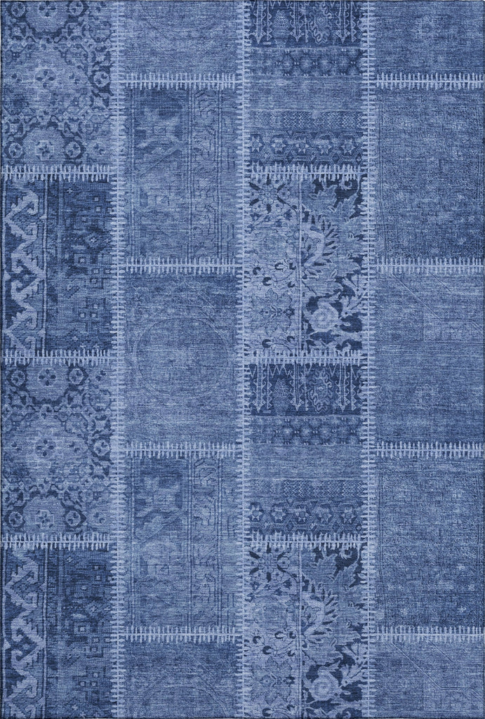 Piper Looms Mayfield Patchwork AMF635 Navy Machine Washable Area Rug main image