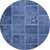 Piper Looms Mayfield Patchwork AMF635 Navy Machine Washable Area Rug Round Main Image