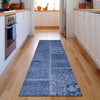 Piper Looms Mayfield Patchwork AMF635 Navy Machine Washable Area Rug Runner Lifestyle Image Feature