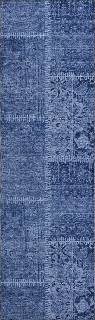 Piper Looms Mayfield Patchwork AMF635 Navy Machine Washable Area Rug Runner Main Image