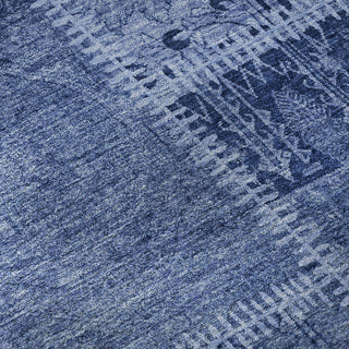 Piper Looms Mayfield Patchwork AMF635 Navy Machine Washable Area Rug Swatch Image