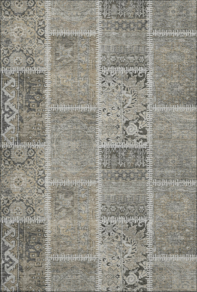 Piper Looms Mayfield Patchwork AMF635 Taupe Machine Washable Area Rug main image