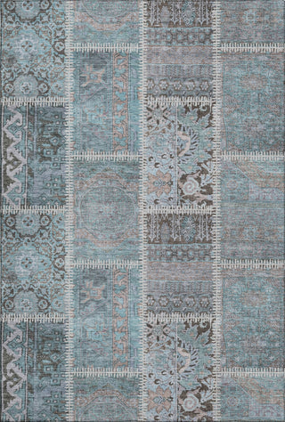 Piper Looms Mayfield Patchwork AMF635 Teal Machine Washable Area Rug main image