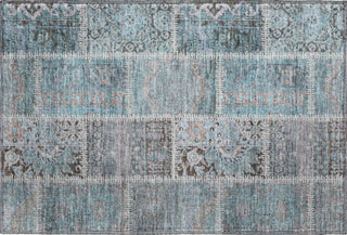 Piper Looms Mayfield Patchwork AMF635 Teal Machine Washable Area Rug Scatter Main Image