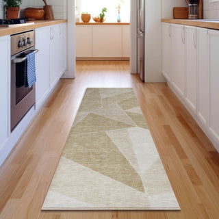 Piper Looms Mayfield Geometric AMF636 Beige Machine Washable Area Rug Runner Lifestyle Image Feature