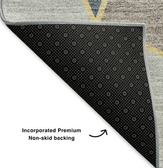 Piper Looms Mayfield Geometric AMF636 Blue Machine Washable Area Rug Backing Image