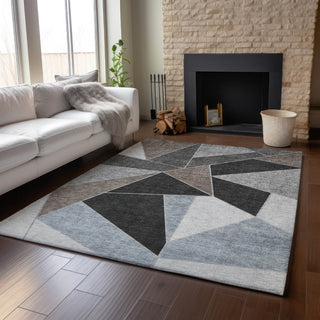 Piper Looms Mayfield Geometric AMF636 Chocolate Machine Washable Area Rug Lifestyle Image Feature