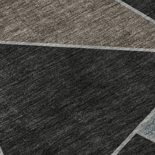 Piper Looms Mayfield Geometric AMF636 Chocolate Machine Washable Area Rug Swatch Image