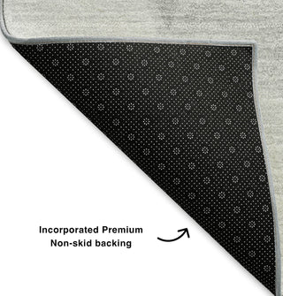 Piper Looms Mayfield Geometric AMF636 Gray Machine Washable Area Rug Backing Image